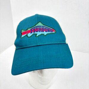 Fishpond Co. Mesh Trucker‎ Hat Cap Teal Tan Fishing Outdoor OSFA EUC